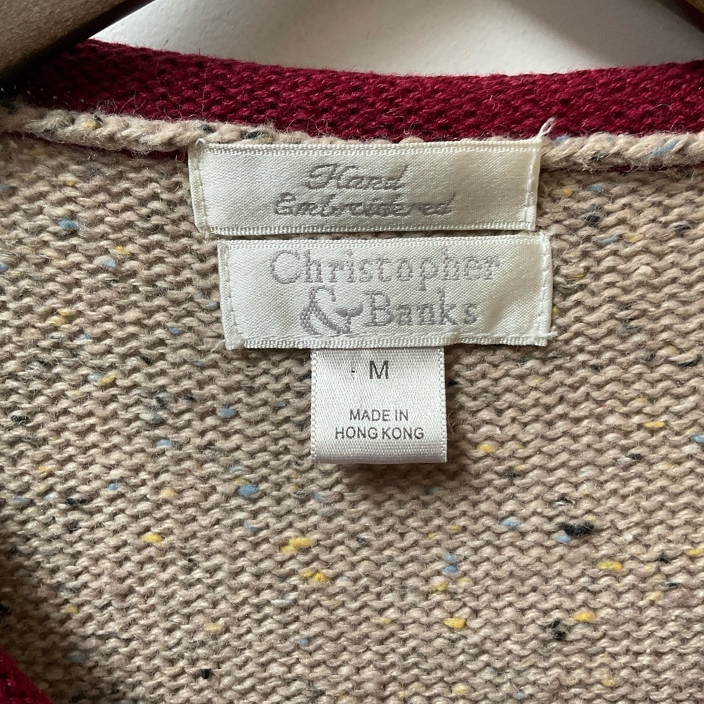 Christopher & Banks Vintage Embroidered Cardigan - Picture 2 of 11